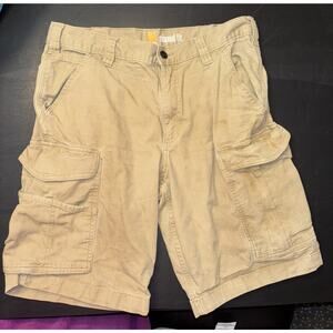 Carhartt Men's Sz 32 Tan Cargo Rugged Outdoors Workwear Casual Shorts 10354253